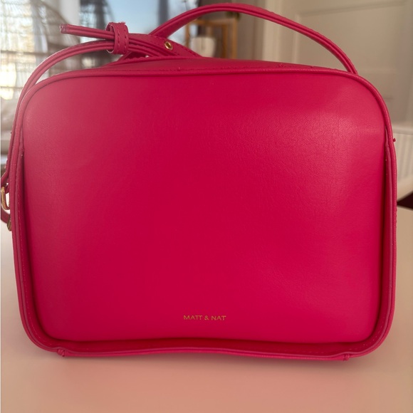 Matt & Nat Handbags - Matt & Nat Pink Vegan Leather Crossbody Bag Gold Hardware